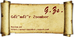 Gömör Zsombor névjegykártya